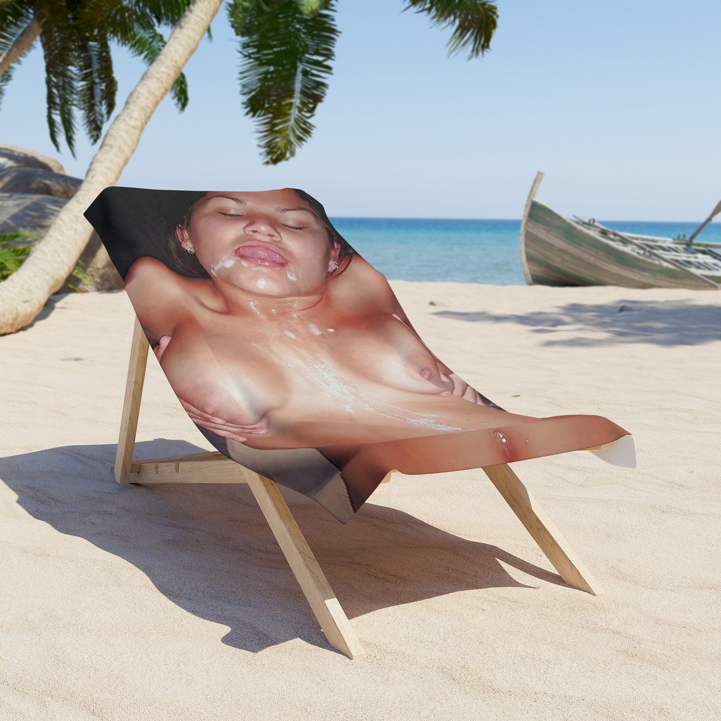 Beach Towel Cumshot Target POV Facial Tits