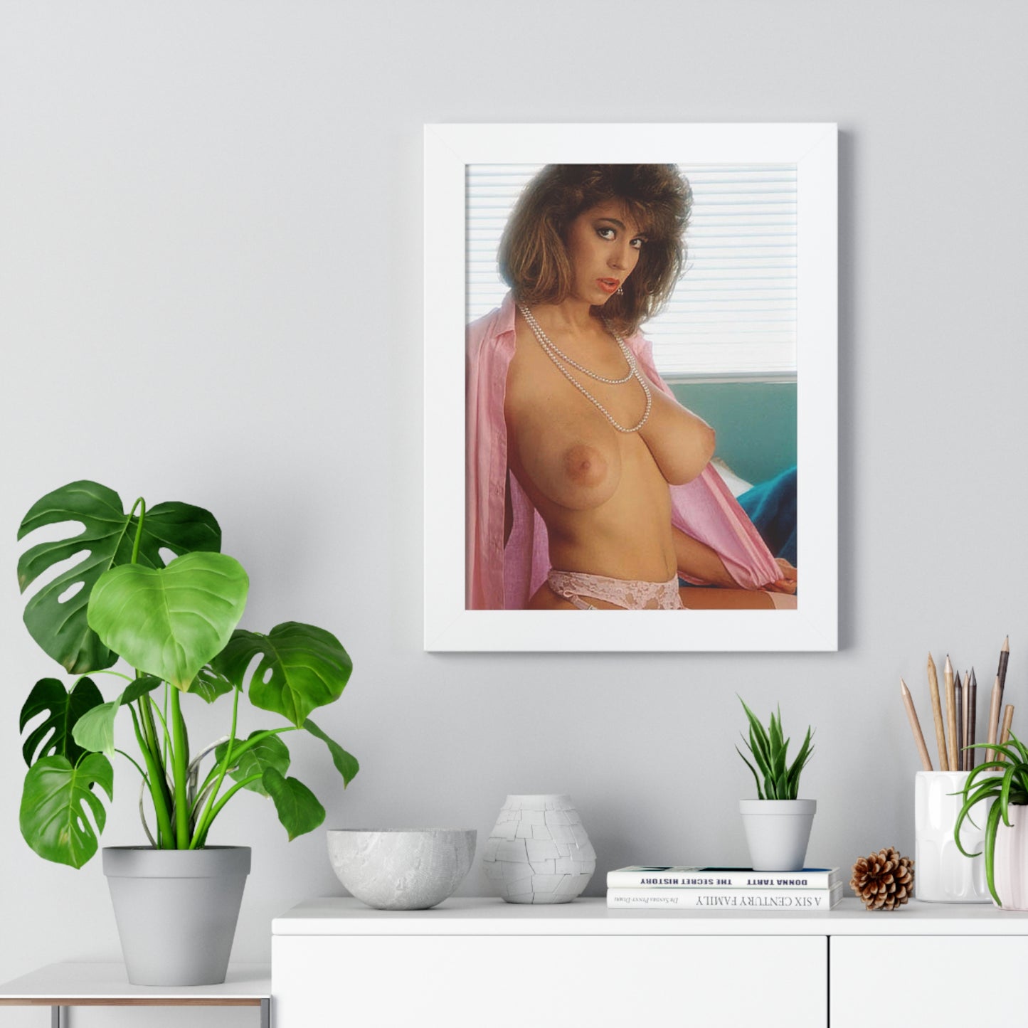 Framed Vertical Poster Porn Star Christy Canyon Nude