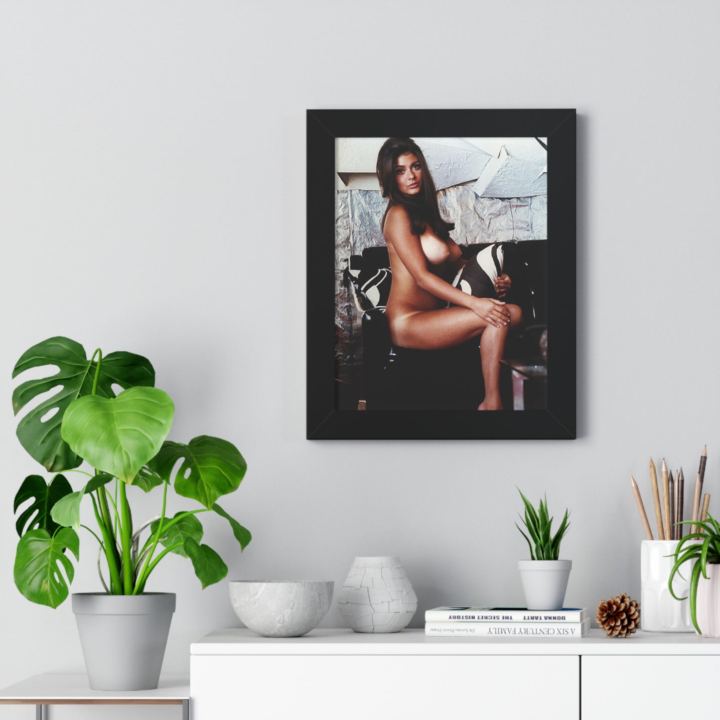 Framed Vertical Poster Playboy Playmate Cynthia Myers Nude