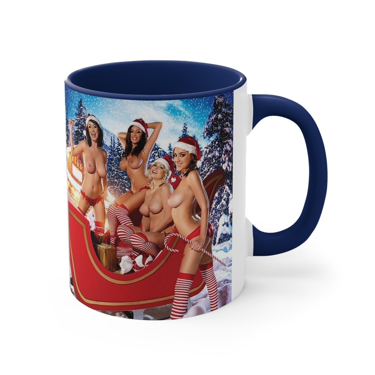 Accent Coffee Mug, 11oz Nude Christmas Pornstars