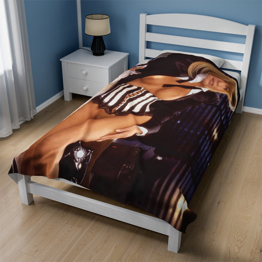 Velveteen Plush Blanket Playboy Playmate September 1995 Donna D'Errico