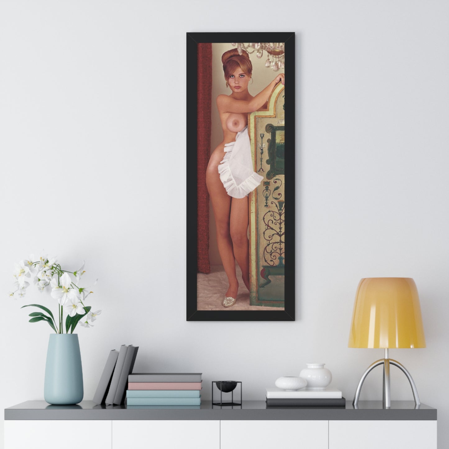 Framed Vertical Poster Playboy Playmate December 1963 Donna Michelle