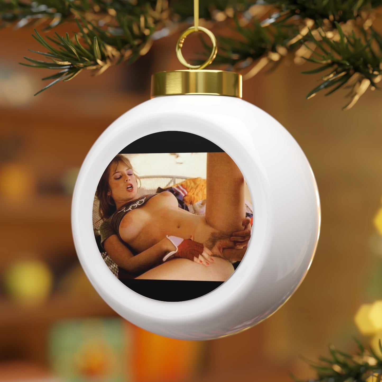 Christmas Ball Ornament Traci Lords Nude Naked Retro Fuck Sex