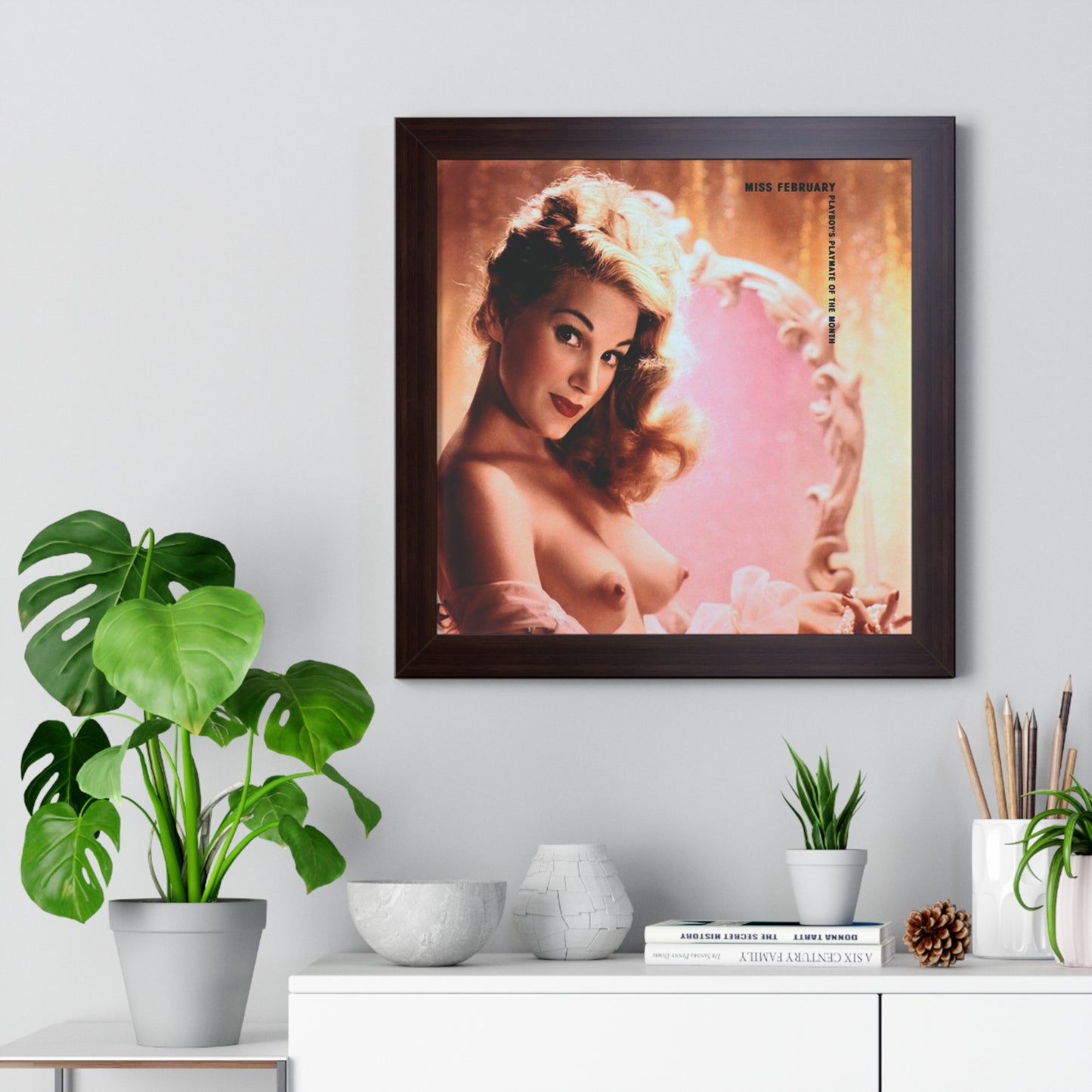 Framed Vertical Poster Playboy Playmate February 1954 Margaret Scott