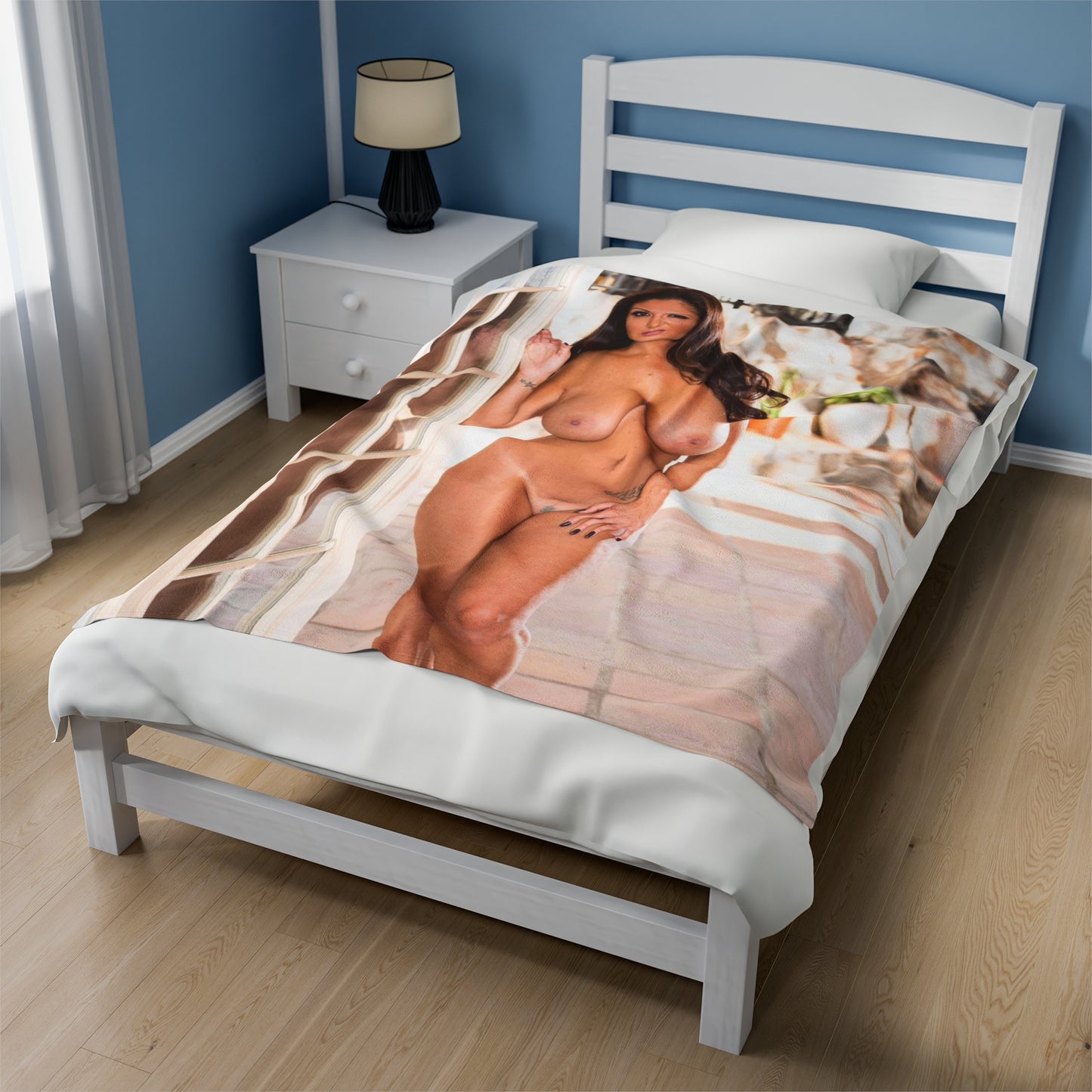 Velveteen Plush Blanket Ava Addams Nude