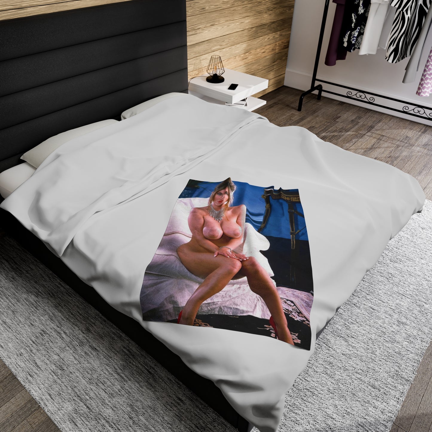 Velveteen Plush Blanket Retro Pornstar Celeste Nude