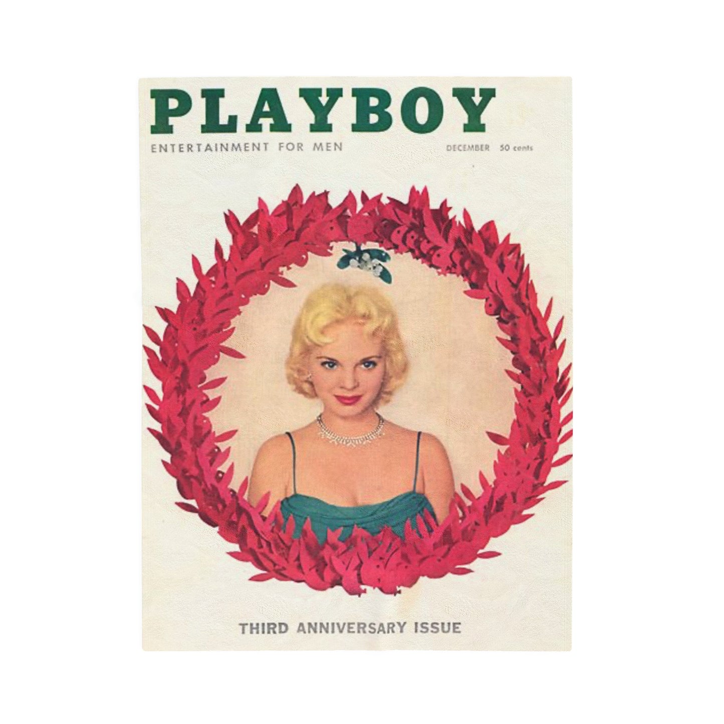 Velveteen Plush Blanket Play Boy Cover December 1956