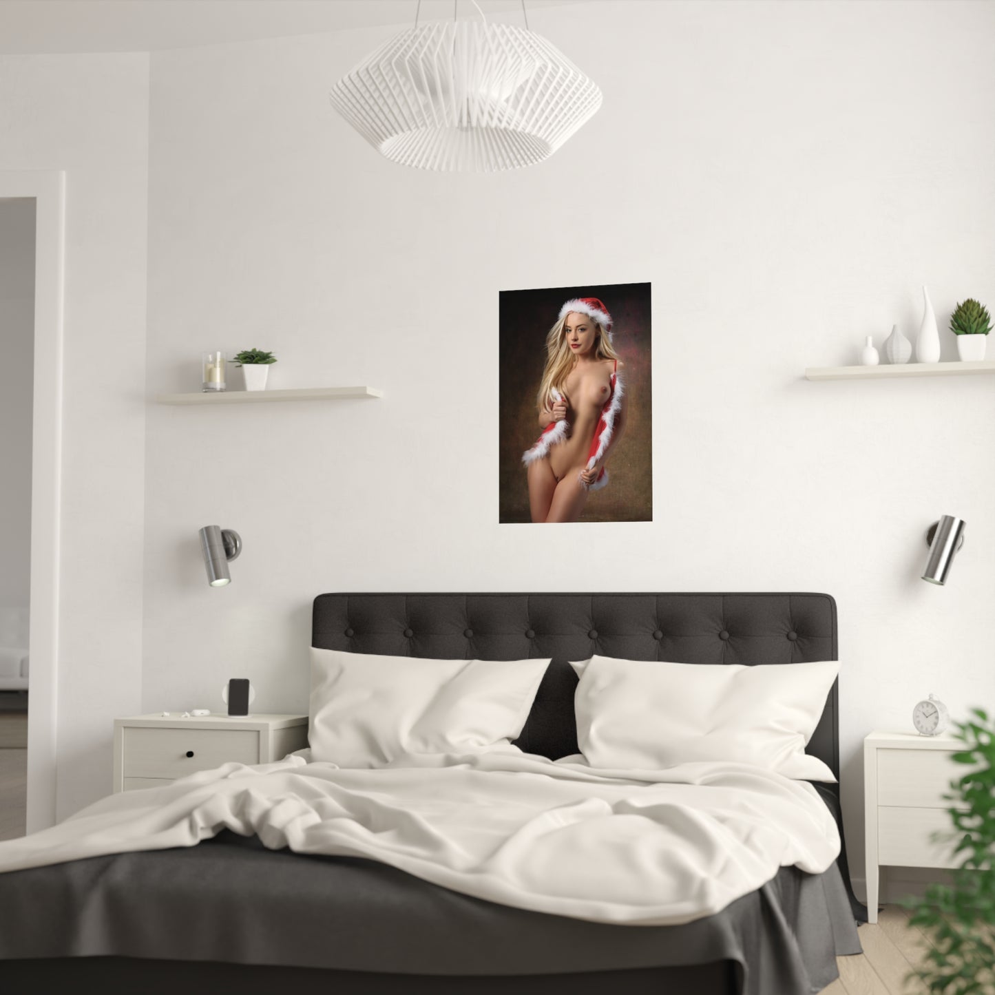 Satin Posters (210gsm) Nude Christmas Girl