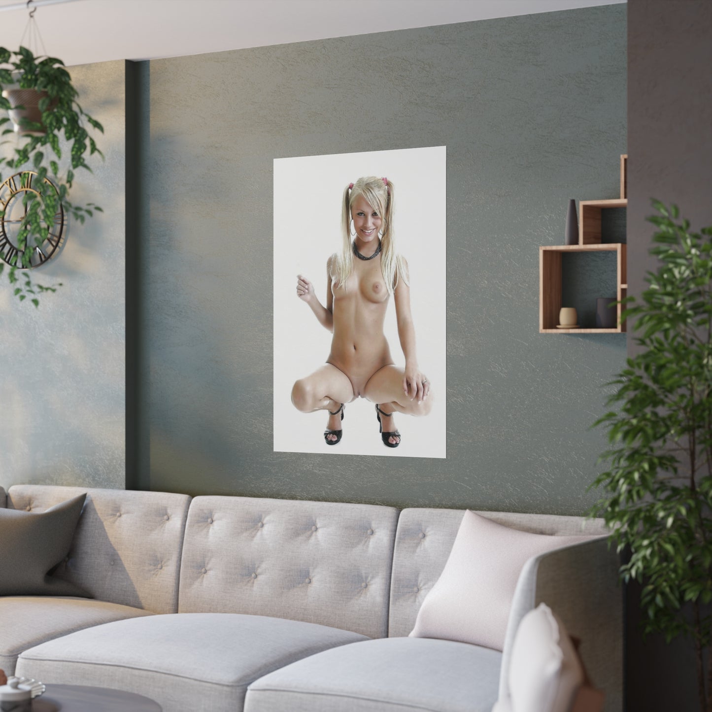 Satin Posters (210gsm) Sexy Nude Pigtails