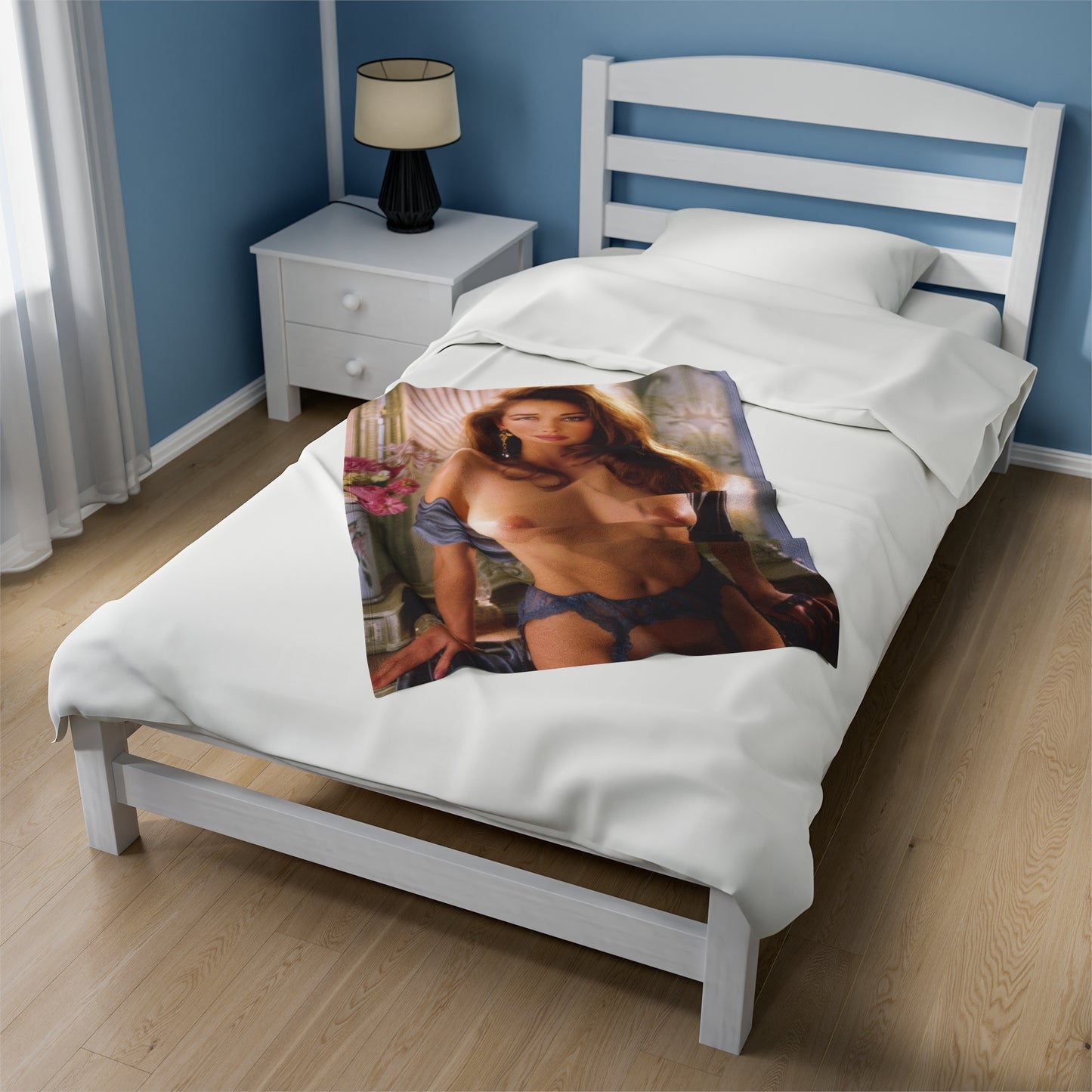 Velveteen Plush Blanket Playboy Playmate September 1994 Kelly Gallagher