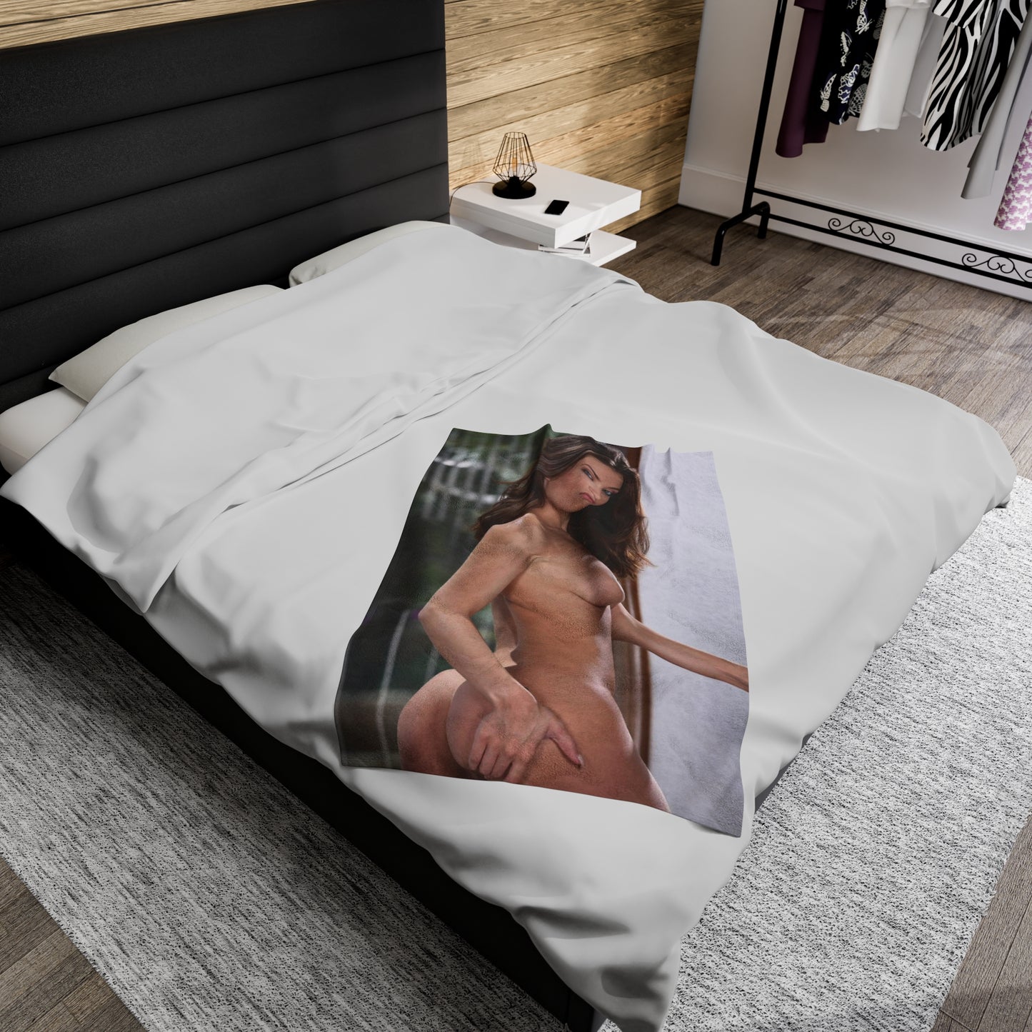 Velveteen Plush Blanket Lana Rhoades Nude