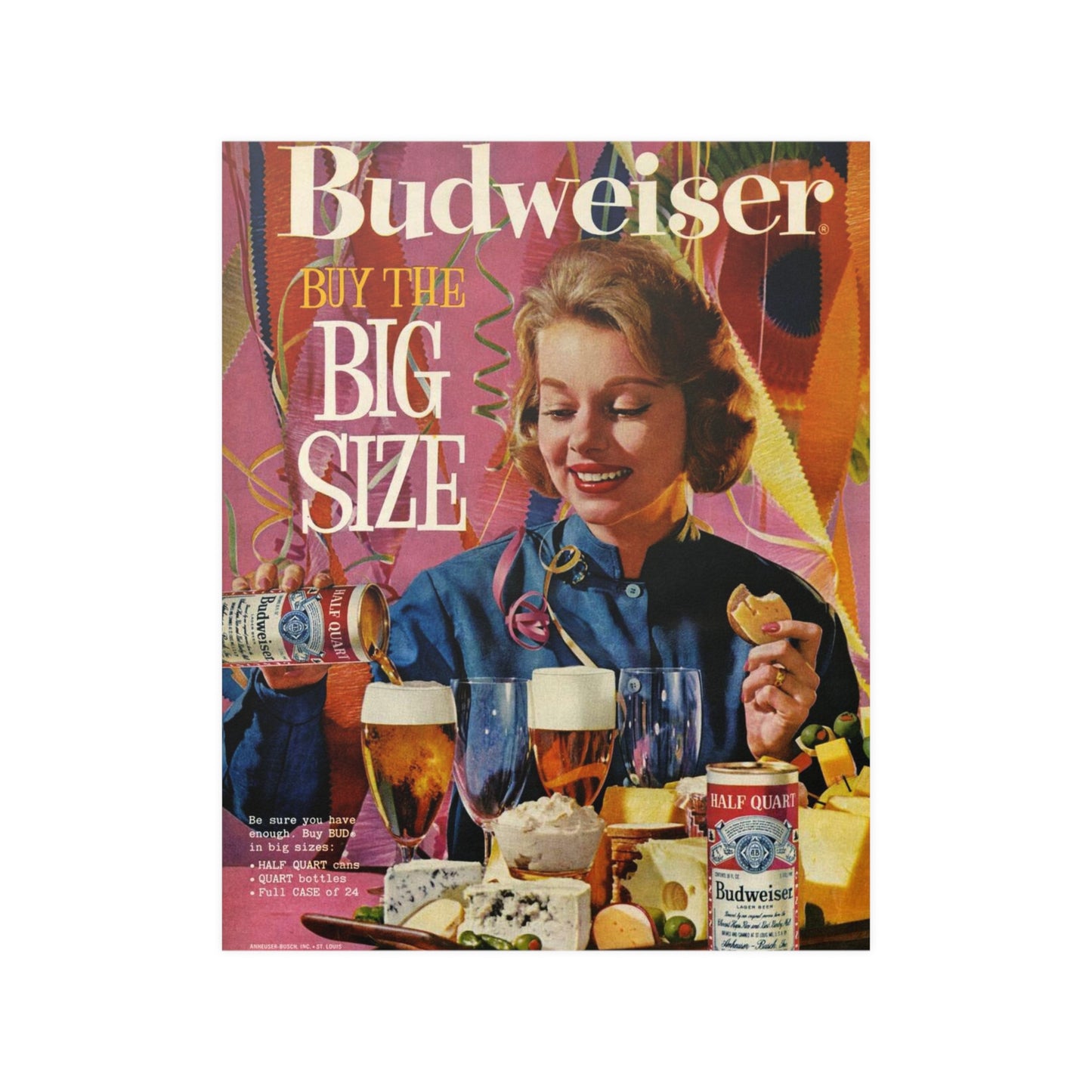 Satin Posters (210gsm) Budweiser Advertisement