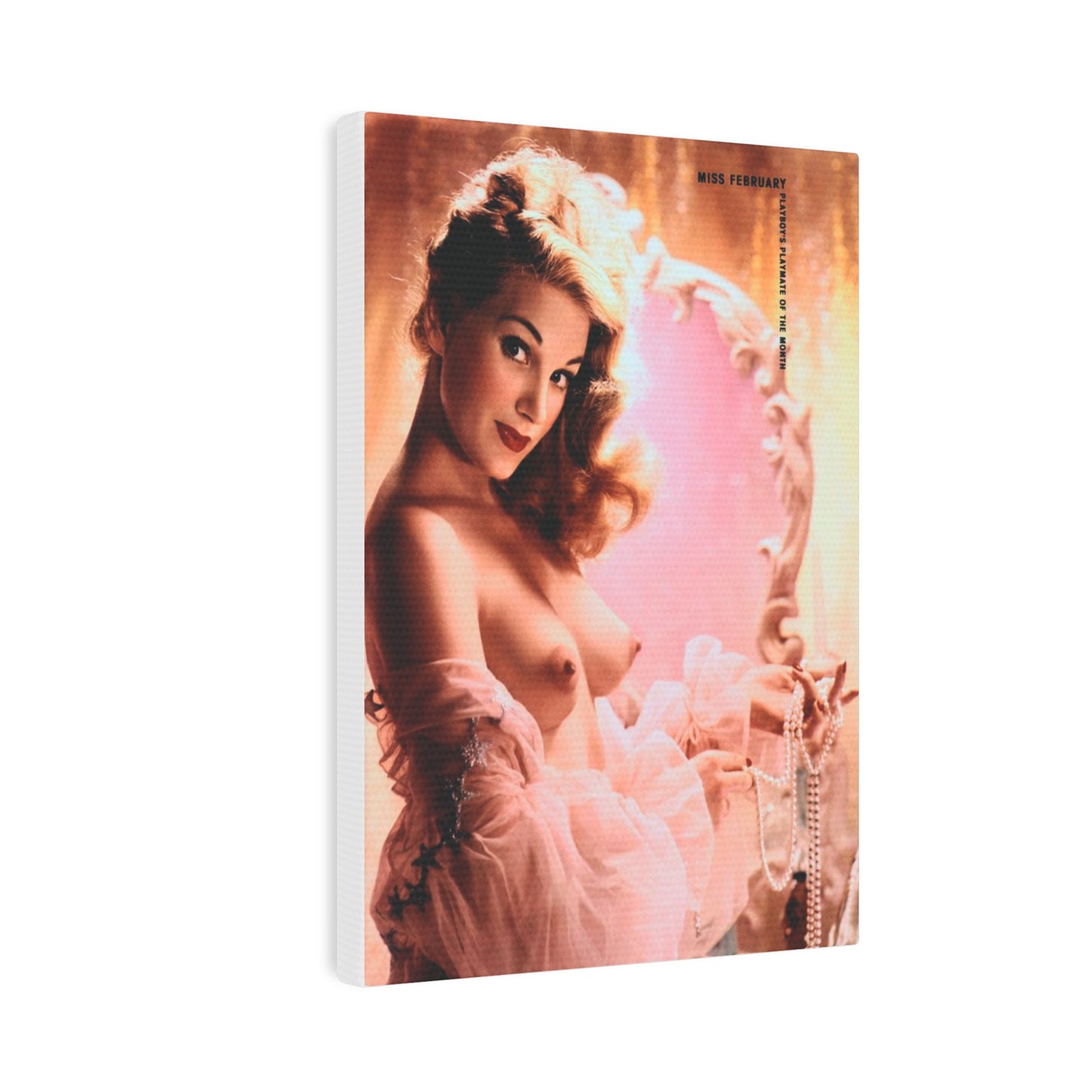 Canvas Photo Tile Playboy Playmate February 1954 Margaret Scott