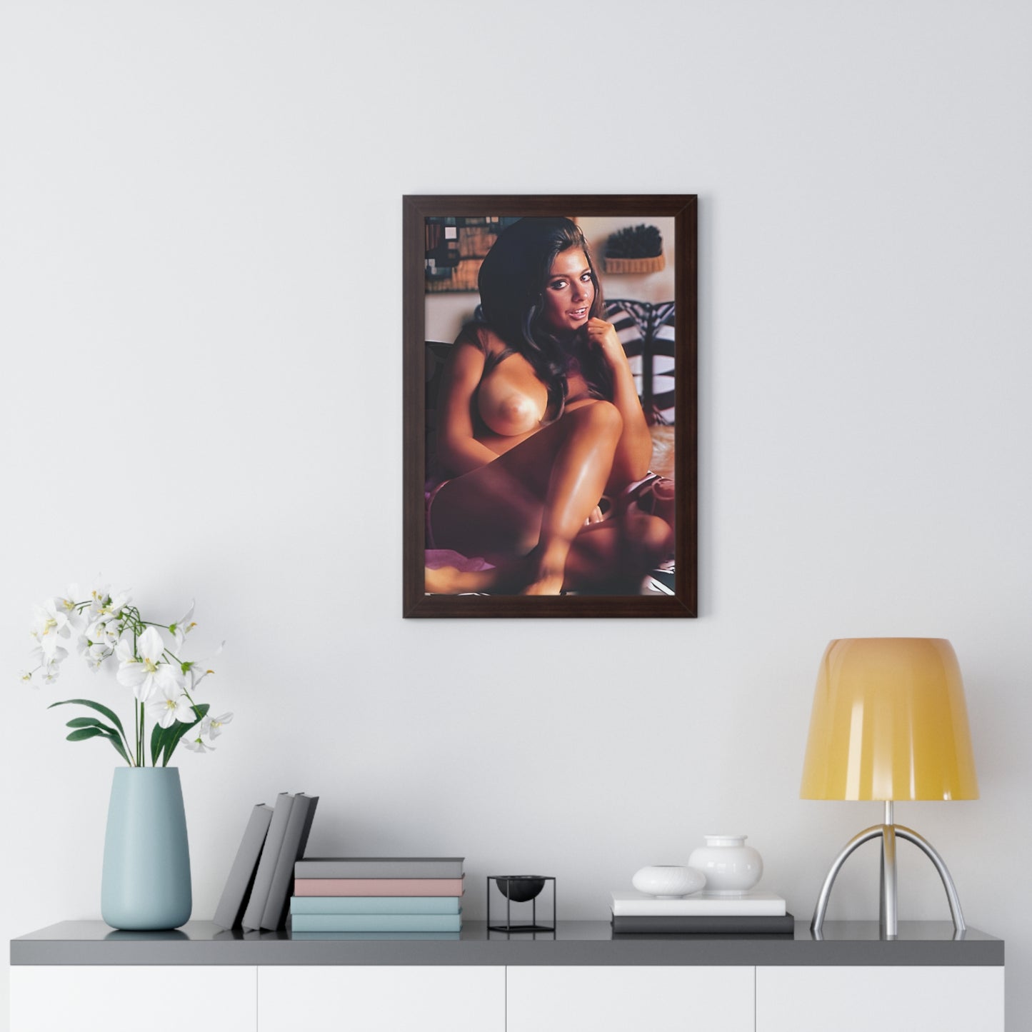 Framed Vertical Poster Playboy Playmate Cynthia Myers nude