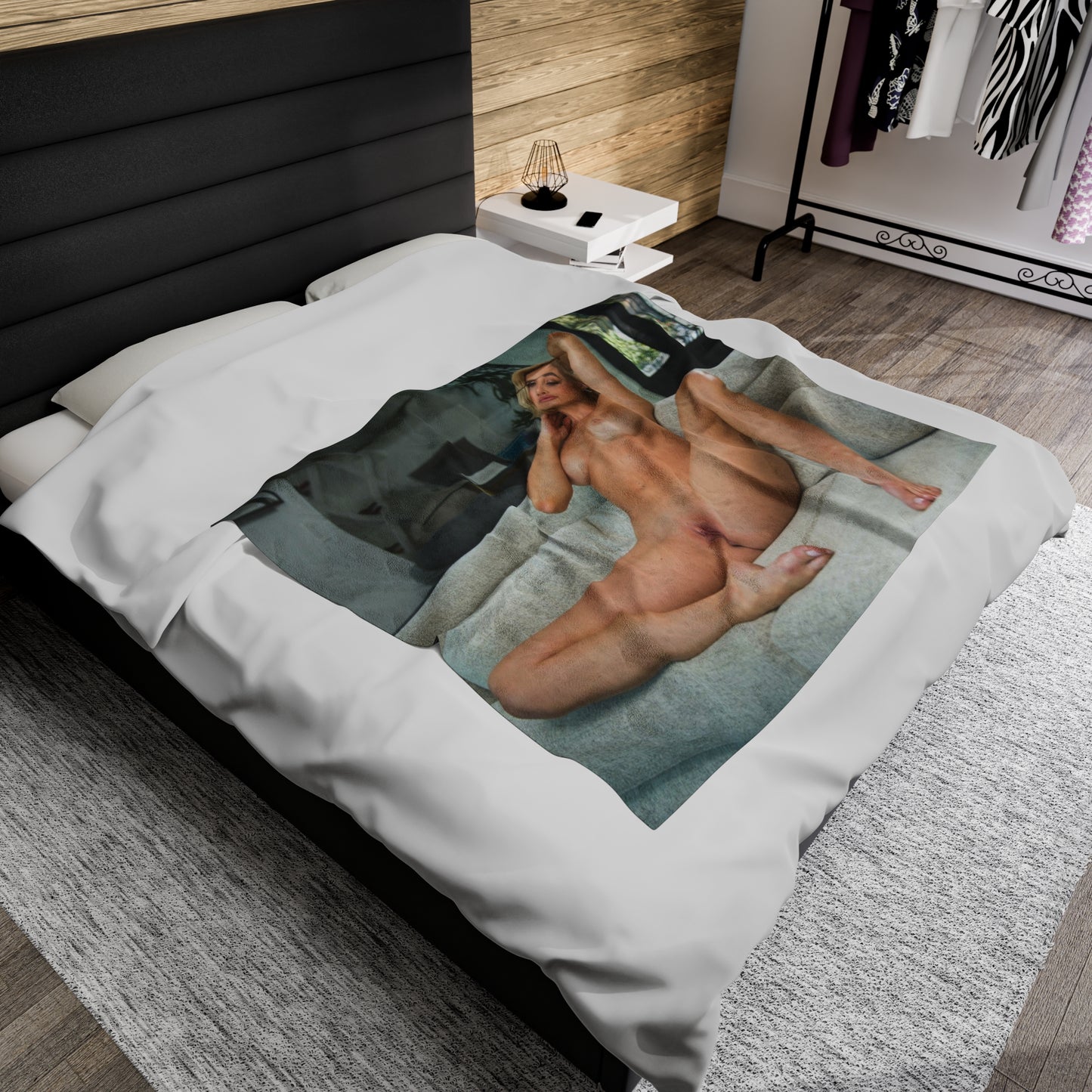 Velveteen Plush Blanket Kenzie Anne Nude