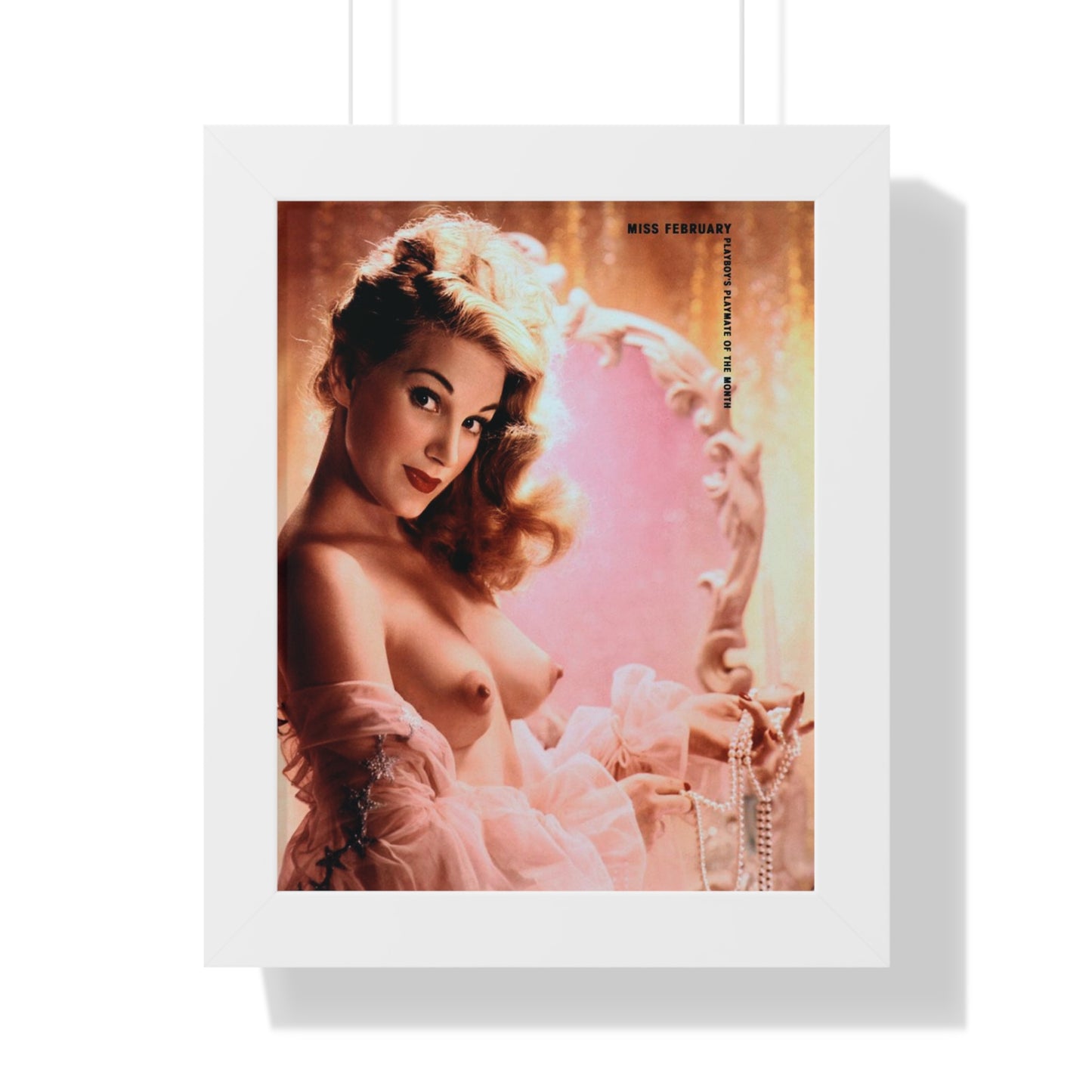Framed Vertical Poster Playboy Playmate February 1954 Margaret Scott