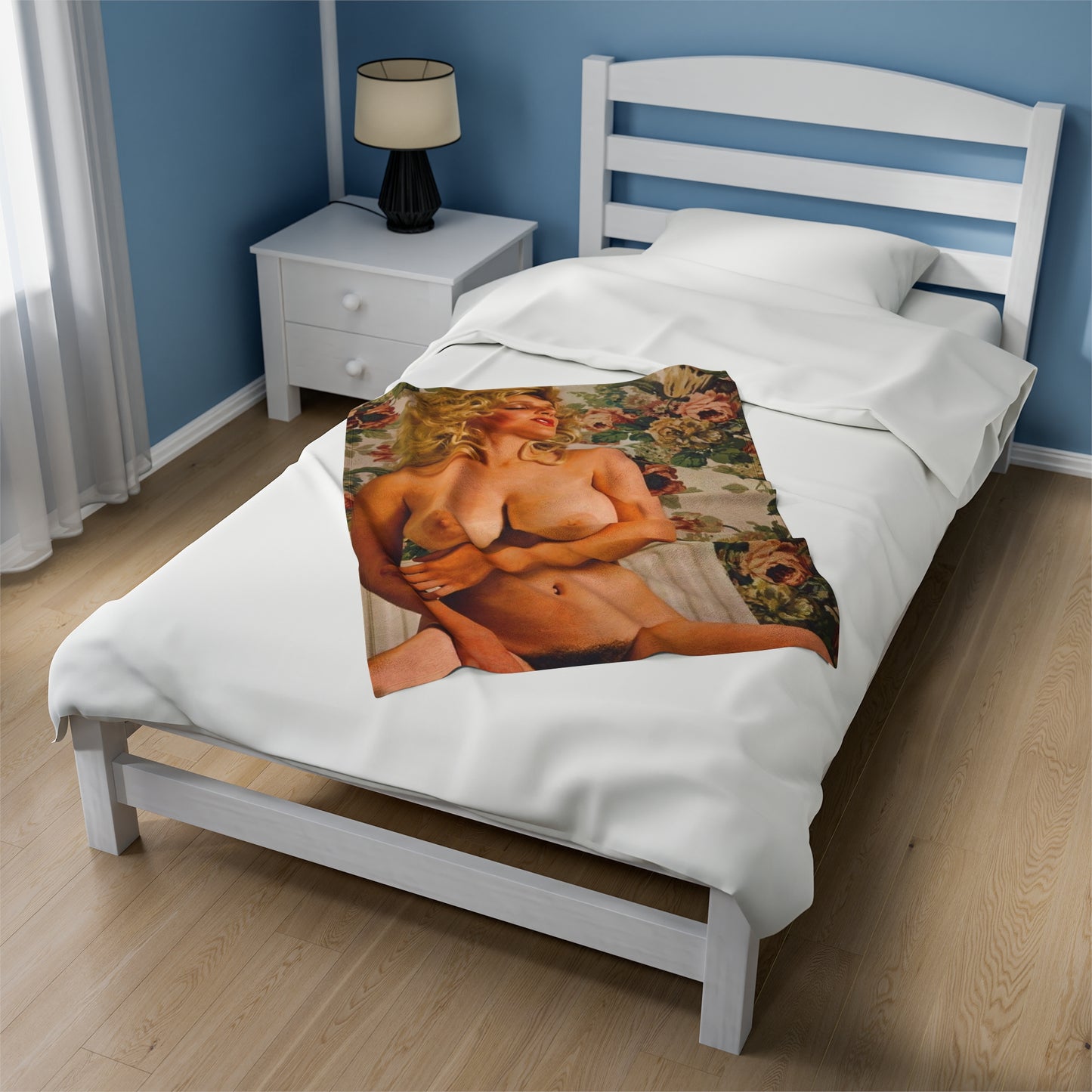 Velveteen Plush Blanket Retro Pornstar Jennifer Eccles Nude