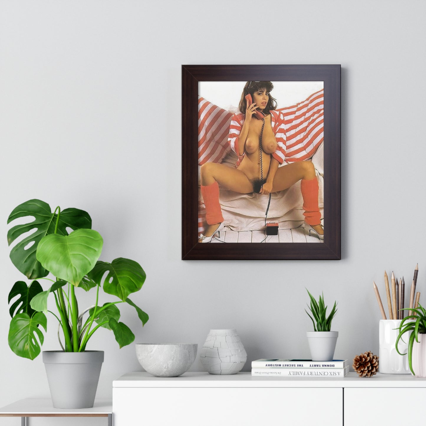 Framed Vertical Poster Porn Star Christy Canyon Nude