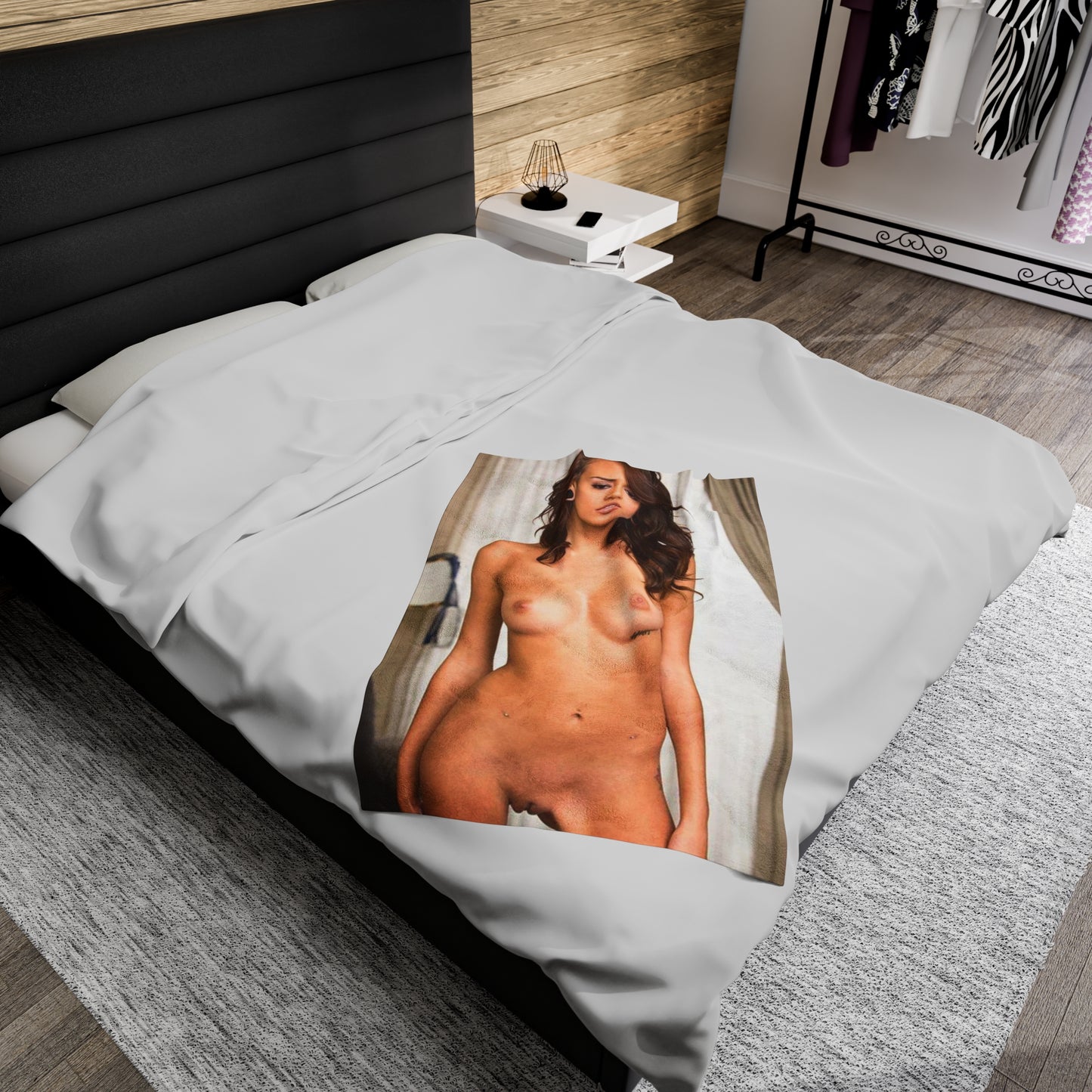 Velveteen Plush Blanket Janice Griffith Nude