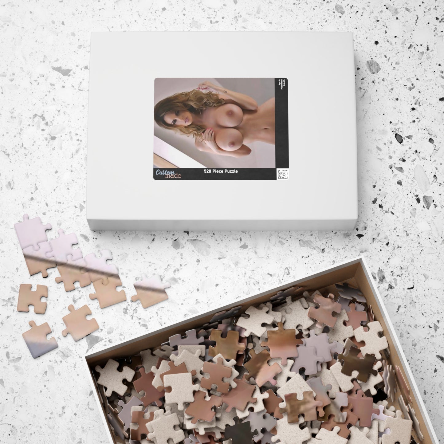 Puzzle (110, 252, 500, 1014-piece) Perfect Nude Brunette