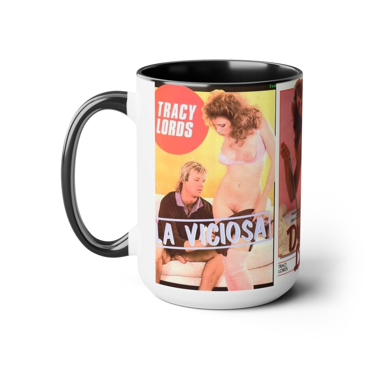 Two-Tone Coffee Mugs, 15oz Traci Lords Nude