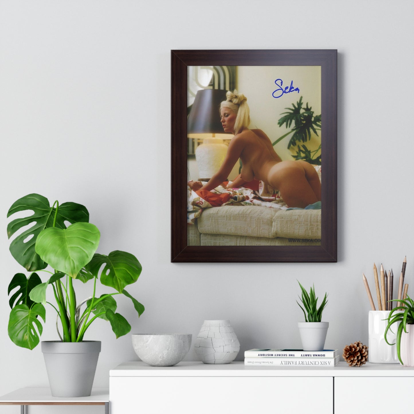 Framed Vertical Poster Porn Star Seka Nude