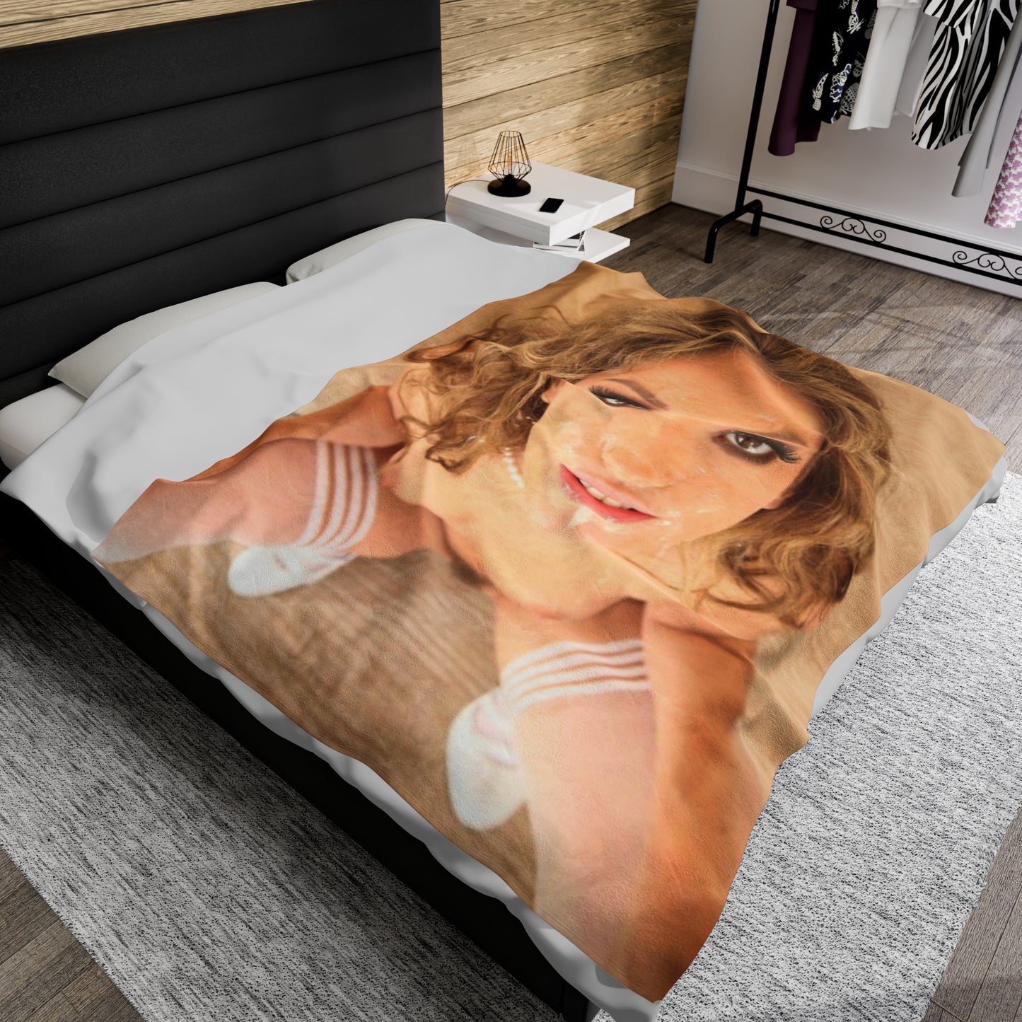 Velveteen Plush Blanket Cumshot Target Jenna Haze Facial