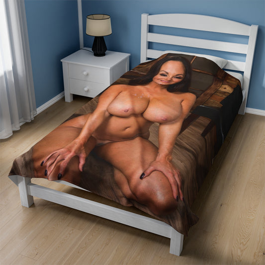 Velveteen Plush Blanket Ava Addams Nude