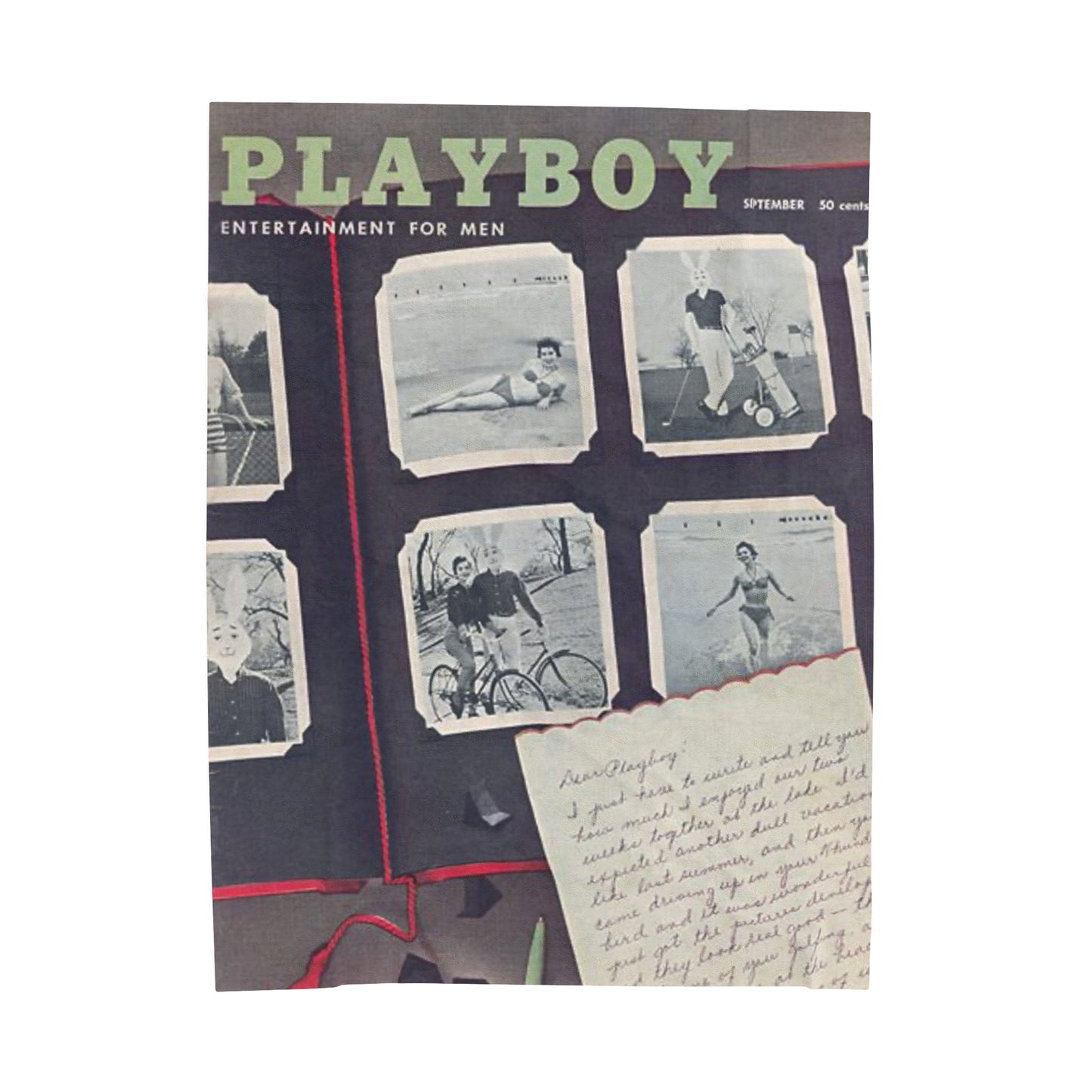 Velveteen Plush Blanket Play Boy Cover September 1956