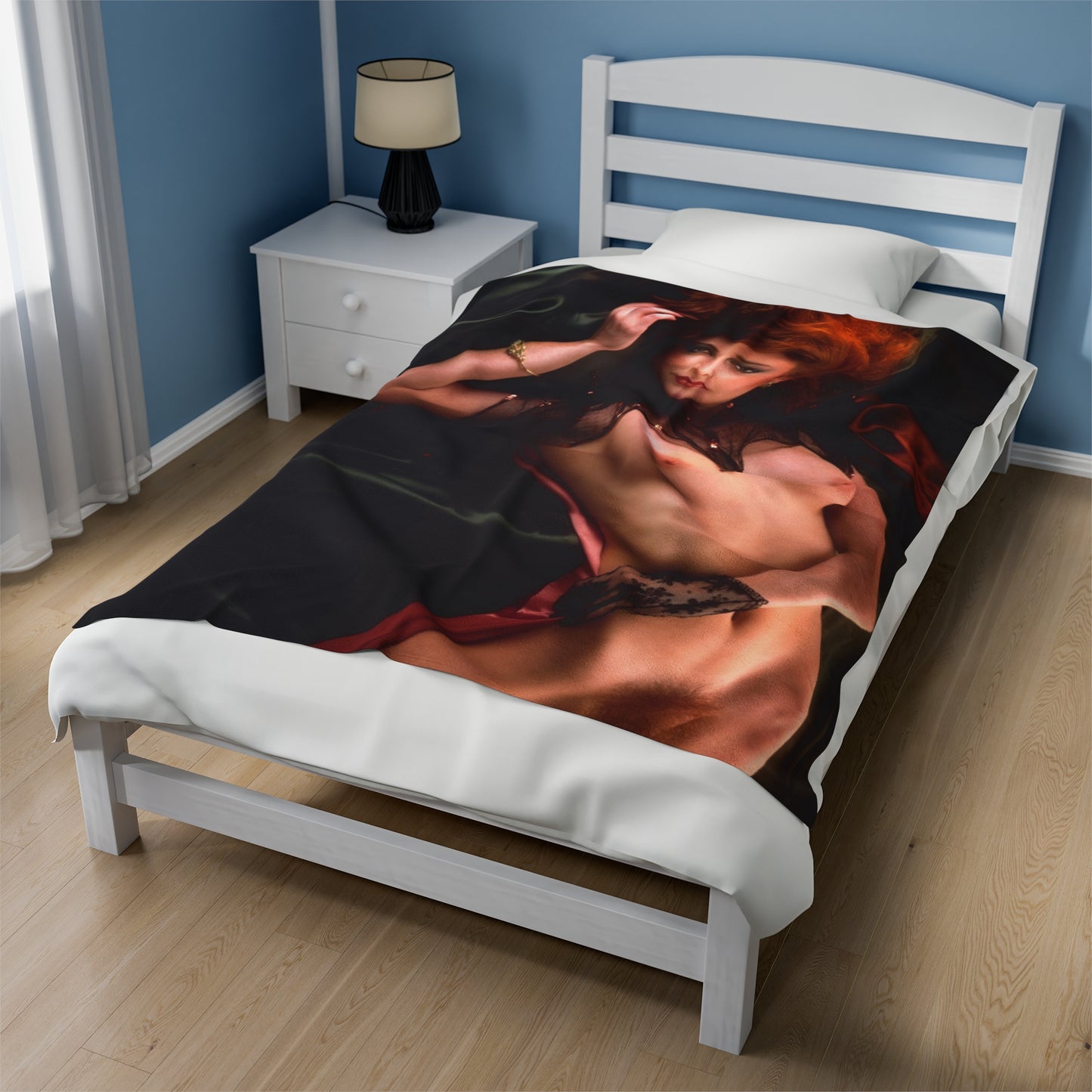 Velveteen Plush Blanket Playboy Playmate October 1985 Cynthia Brimhall