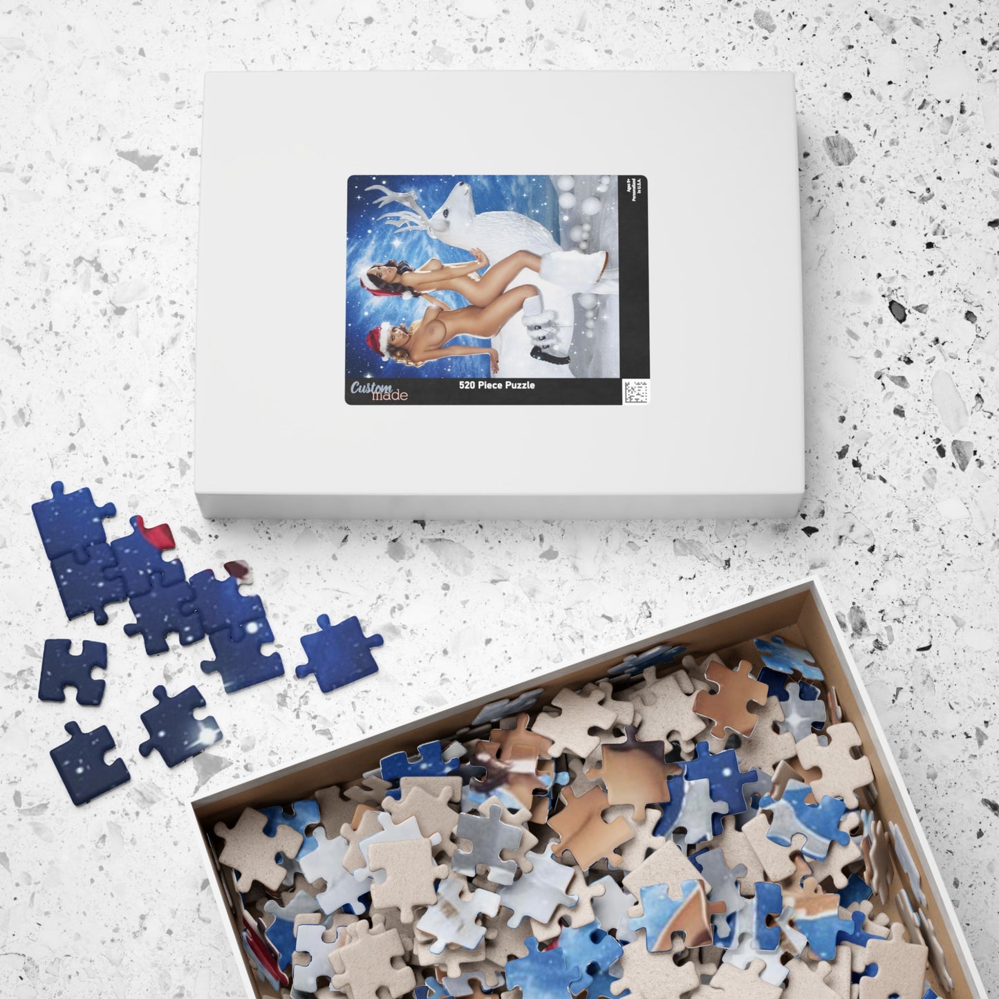 Puzzle (110, 252, 500, 1014-piece) Sexy Nude Christmas Girls