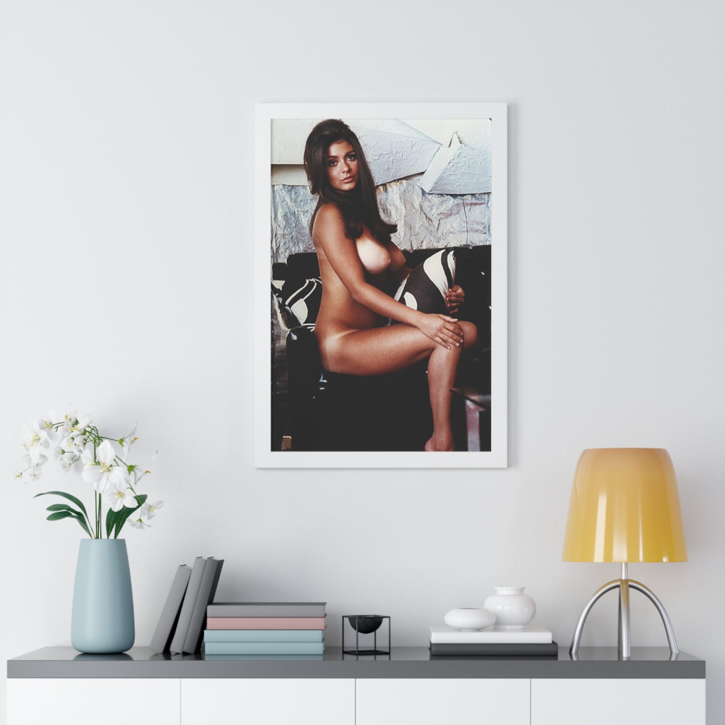 Framed Vertical Poster Playboy Playmate Cynthia Myers Nude