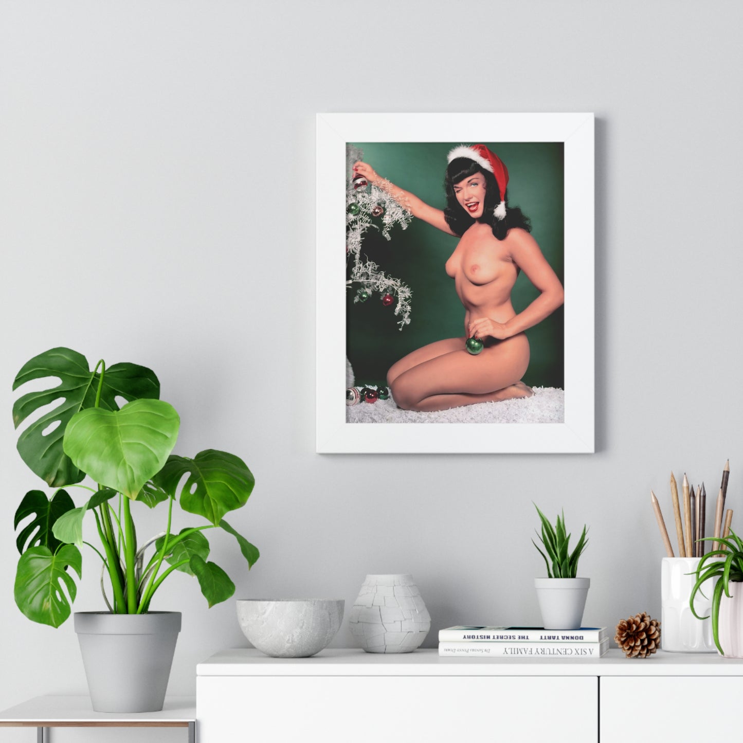 Framed Vertical Poster Playboy Playmate January 1955 Bettie Page