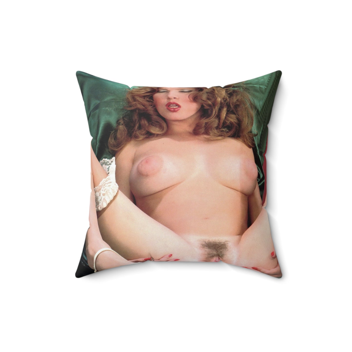 Spun Polyester Square Pillow Retro Porn Star Traci Lords Nude