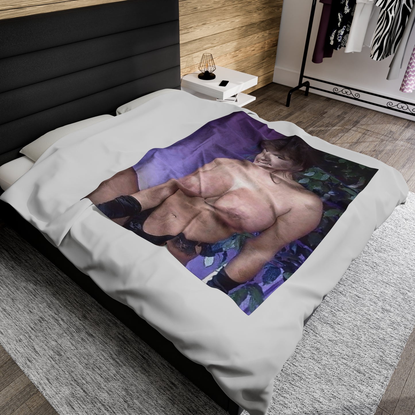 Velveteen Plush Blanket Retro Pornstar Holly Body Nude