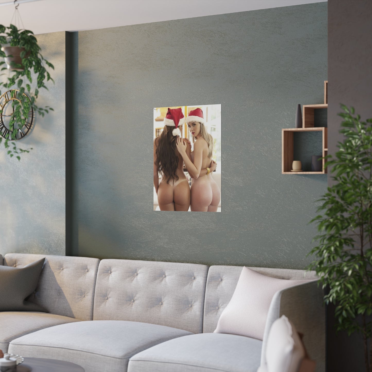 Satin Posters (210gsm) Nude Christmas Girls