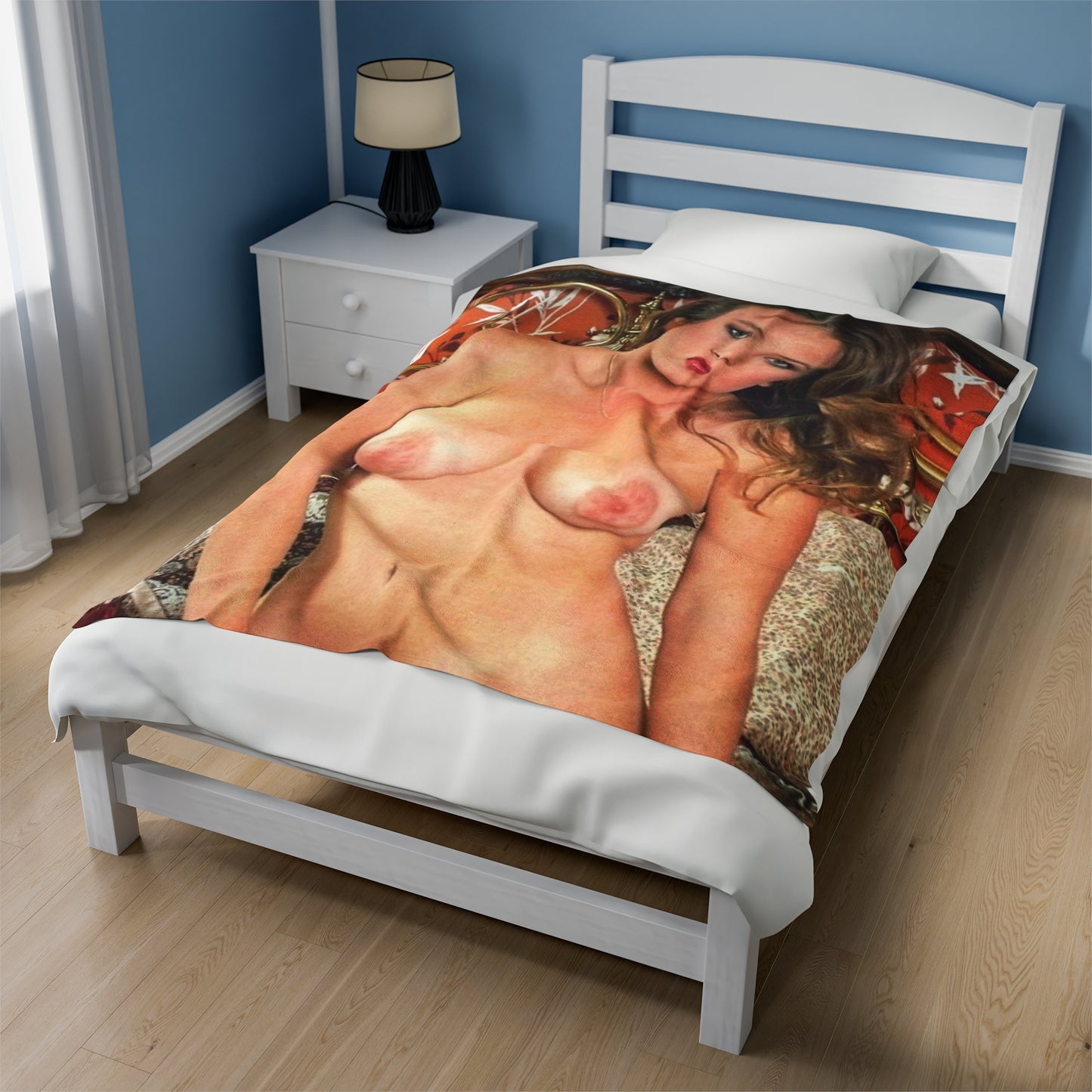 Velveteen Plush Blanket Retro Adult Star 1980s