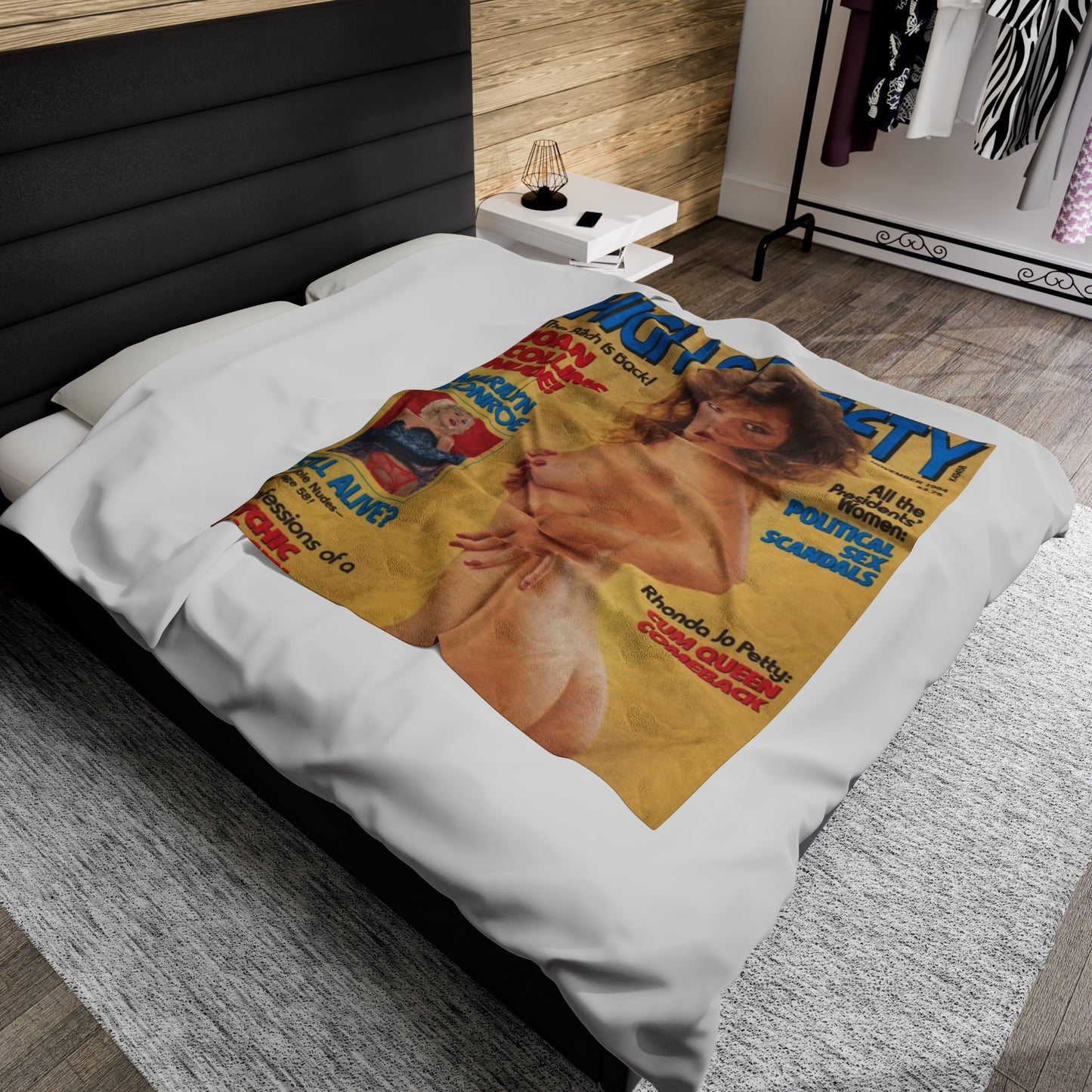 Velveteen Plush Blanket Traci Lords Magazine Cover