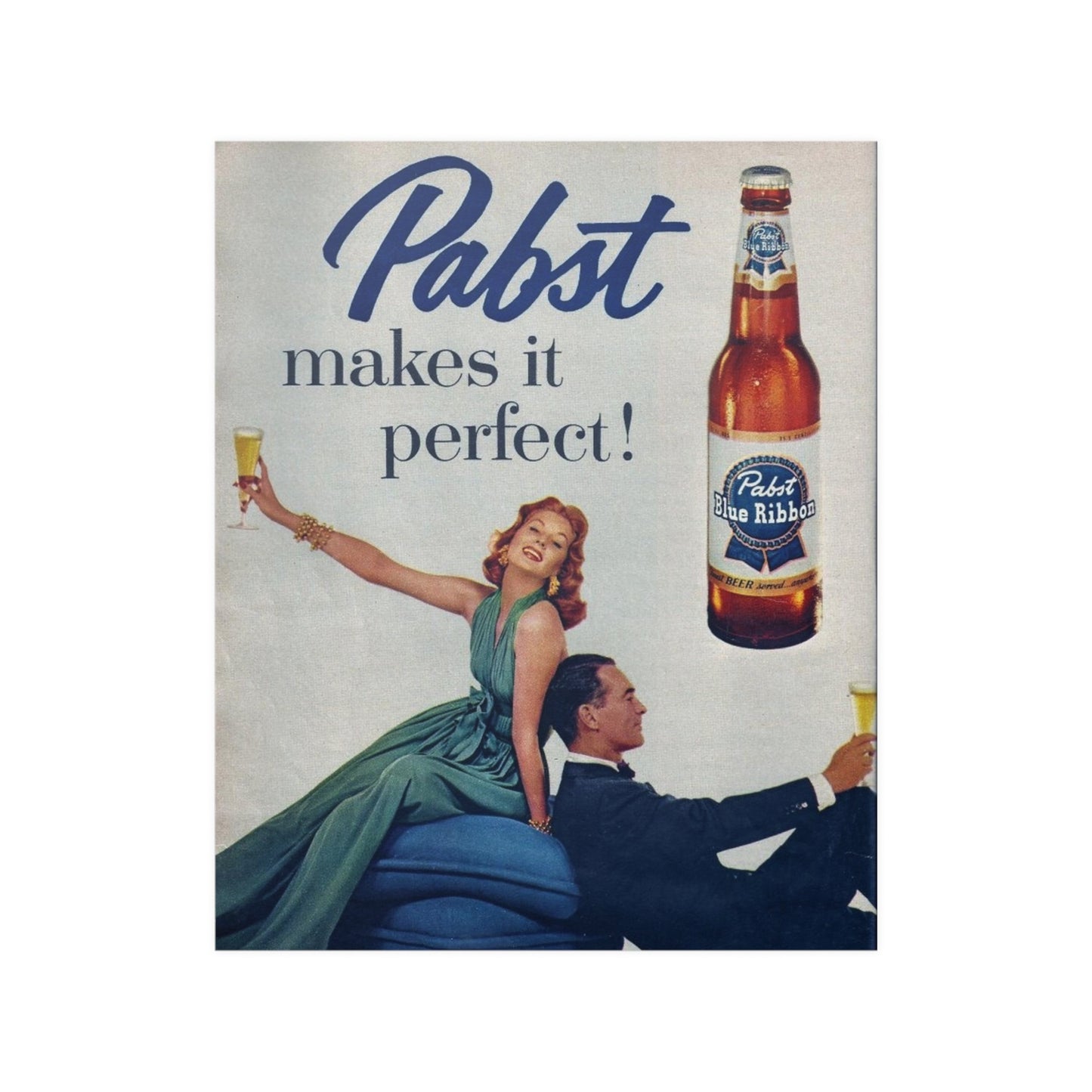 Satin Posters (210gsm) Retro Beer Advertisement Pabst