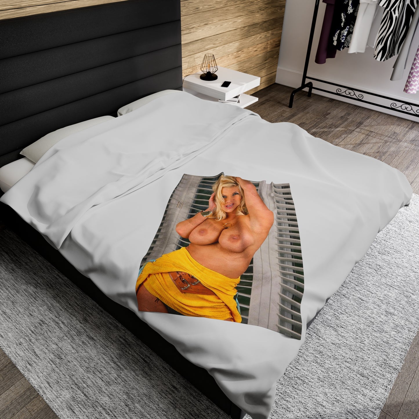 Velveteen Plush Blanket Adult Star Shyla Stylez Nude