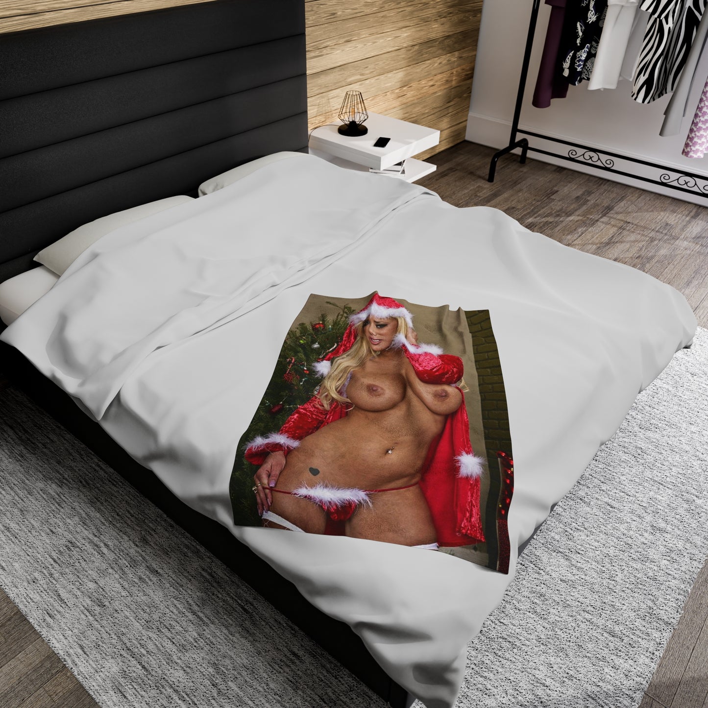 Velveteen Plush Blanket Shyla Stylez Nude Christmas