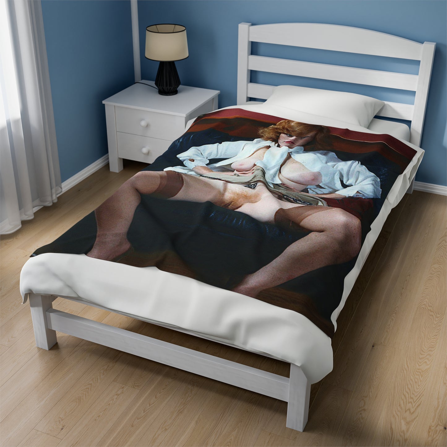 Velveteen Plush Blanket Retro Pornstar Lisa De Leeuw Nude