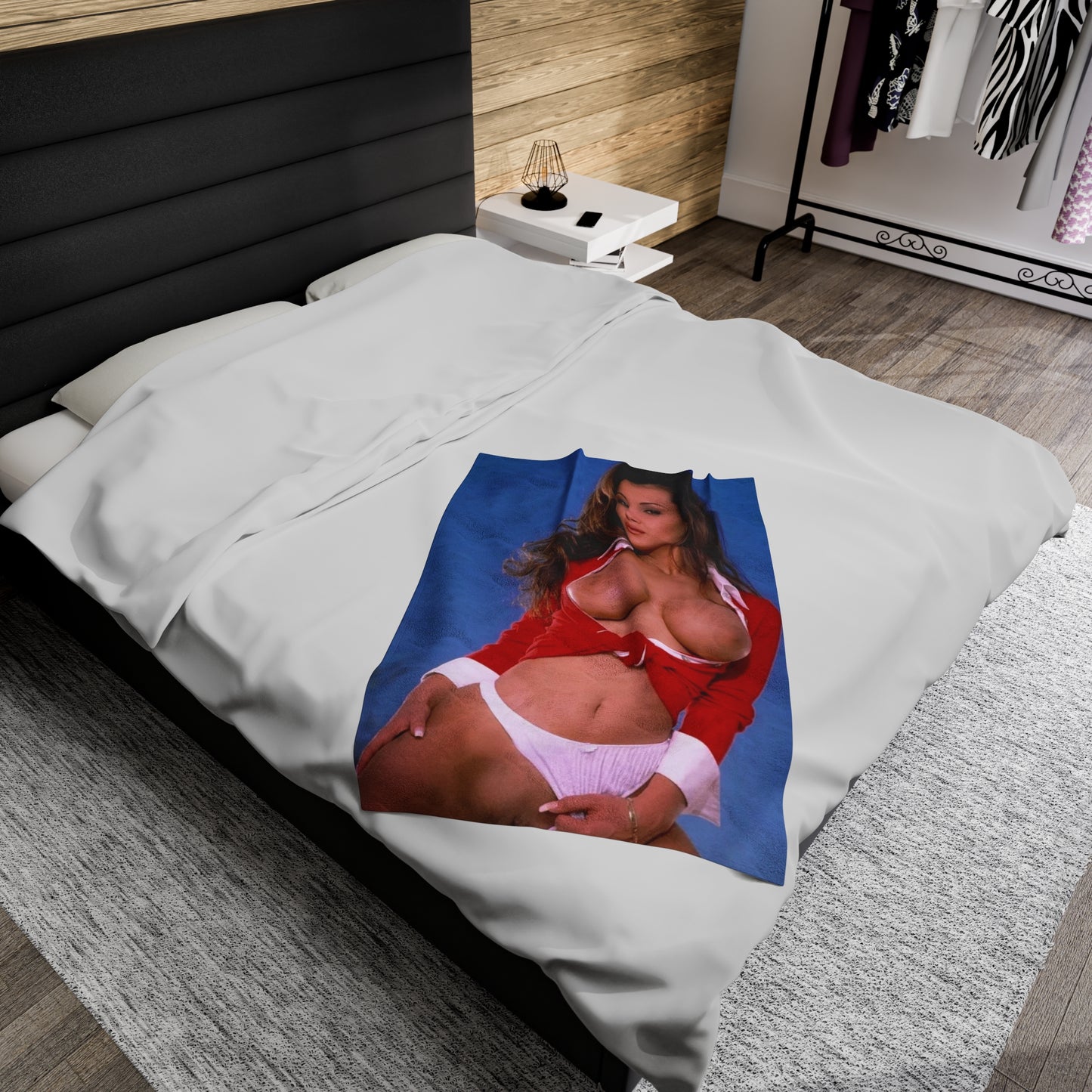 Velveteen Plush Blanket Lisa Ann Nude