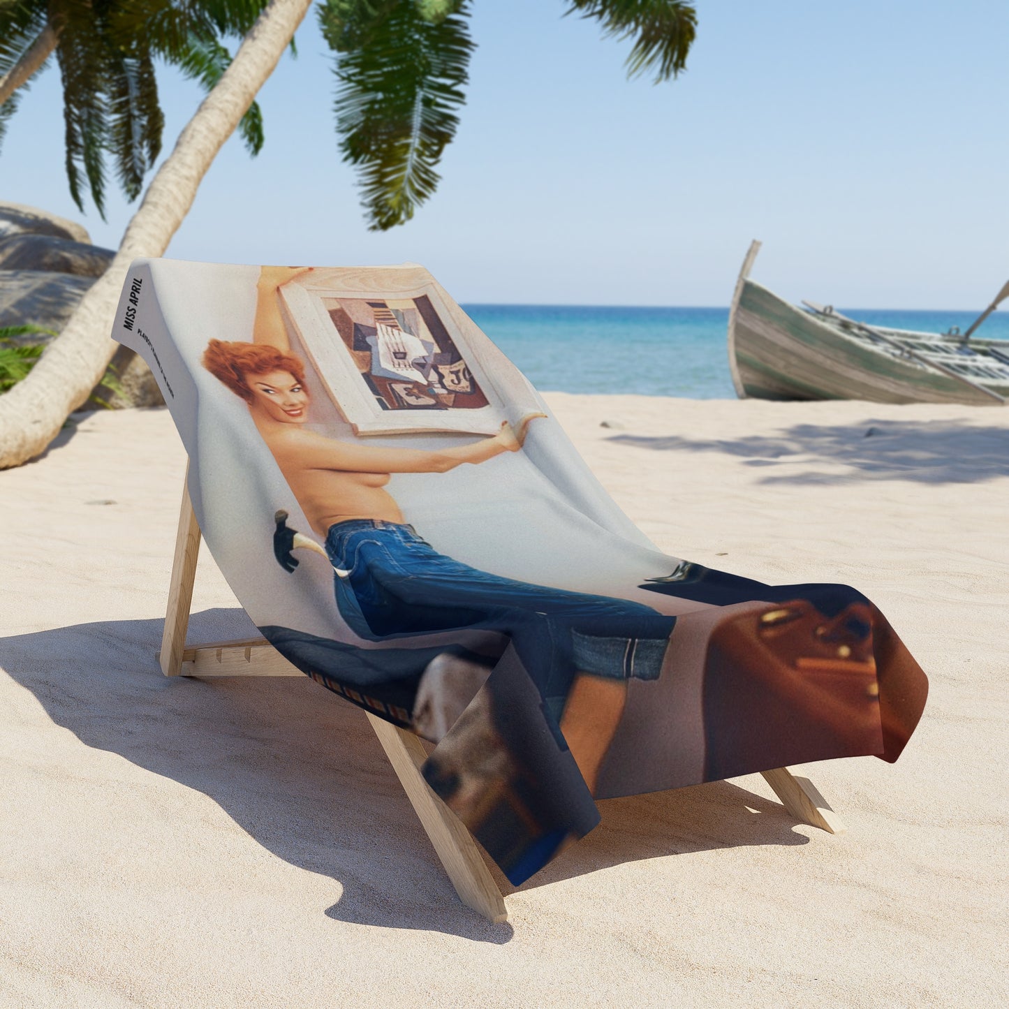 Beach Towel Playboy Playmate April 1956 Rusty Fisher