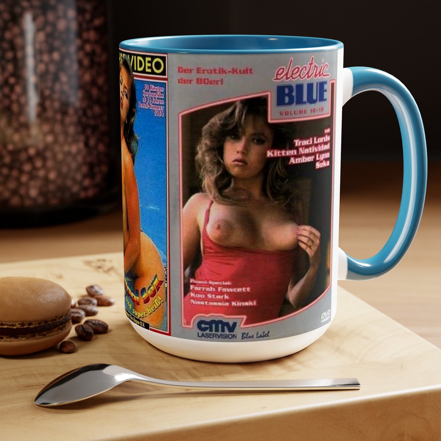 Two-Tone Coffee Mugs, 15oz Traci Lords Nude