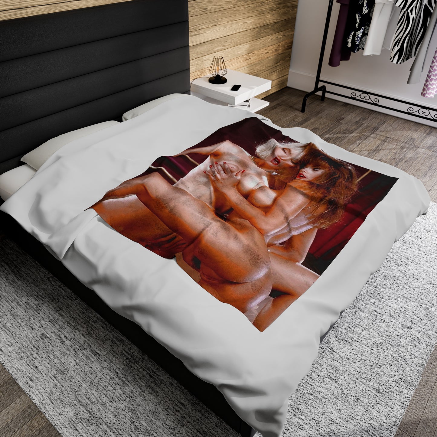 Velveteen Plush Blanket Racquel Darrian Nude