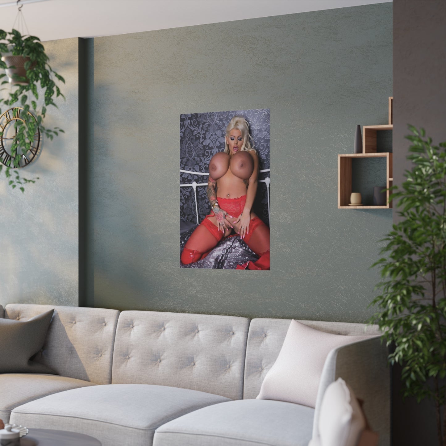 Satin Posters (210gsm) Busty Candy Charms Nude
