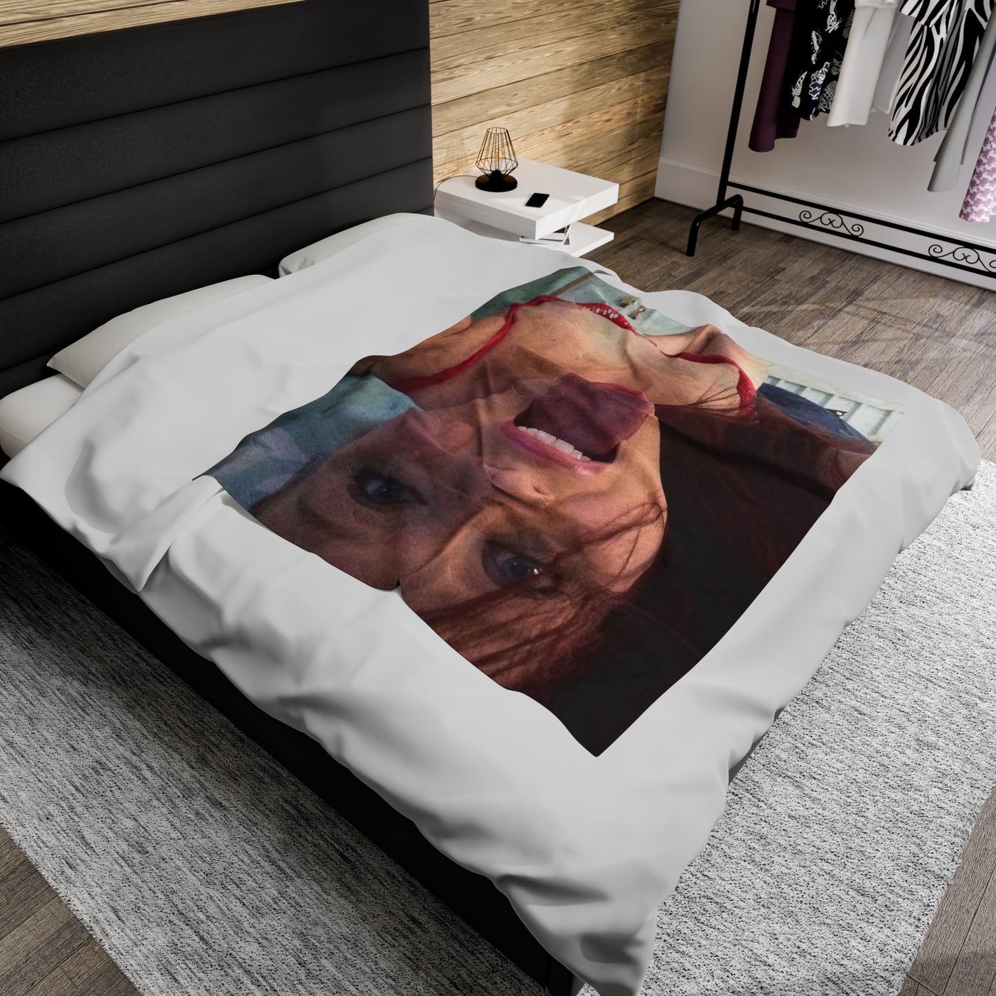 Velveteen Plush Blanket Cumshot Target
