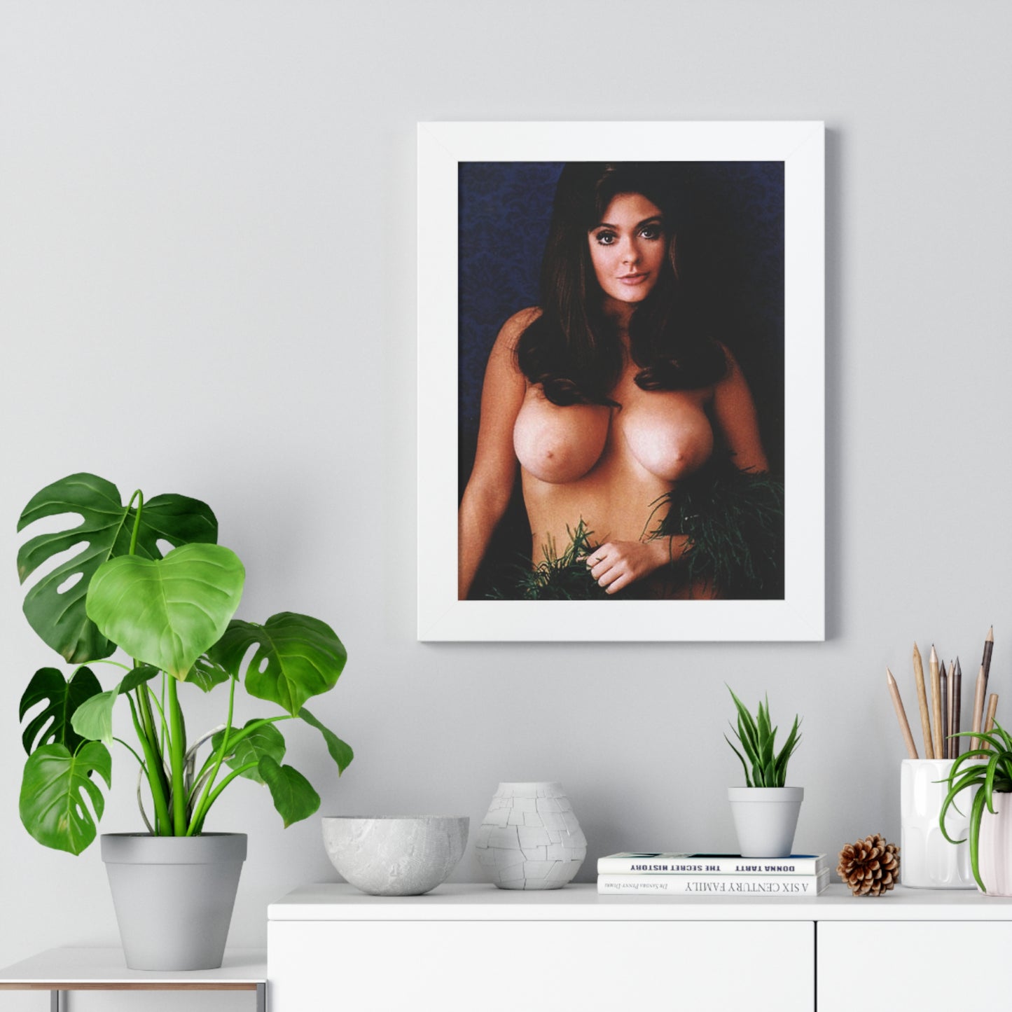 Framed Vertical Poster Playboy Playmate Cynthia Myers Nude