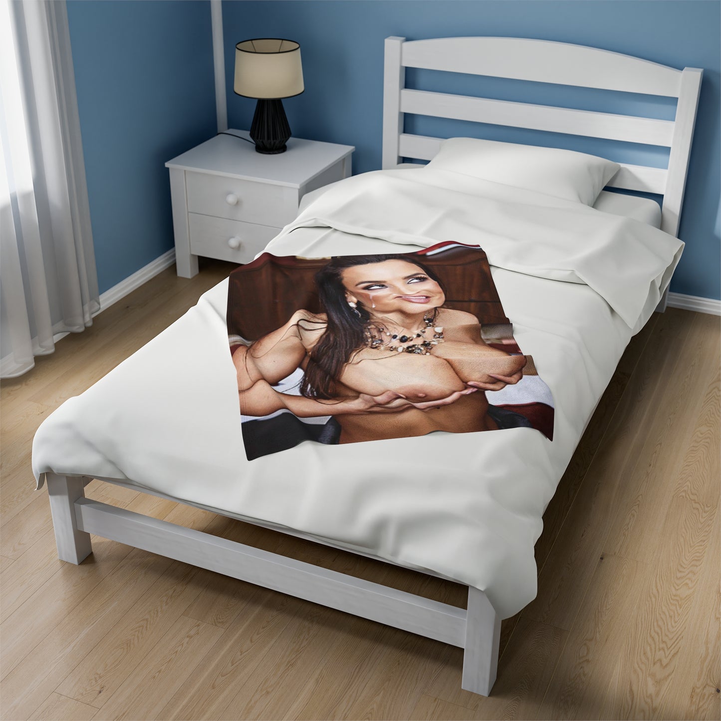 Velveteen Plush Blanket Lisa Ann Nude